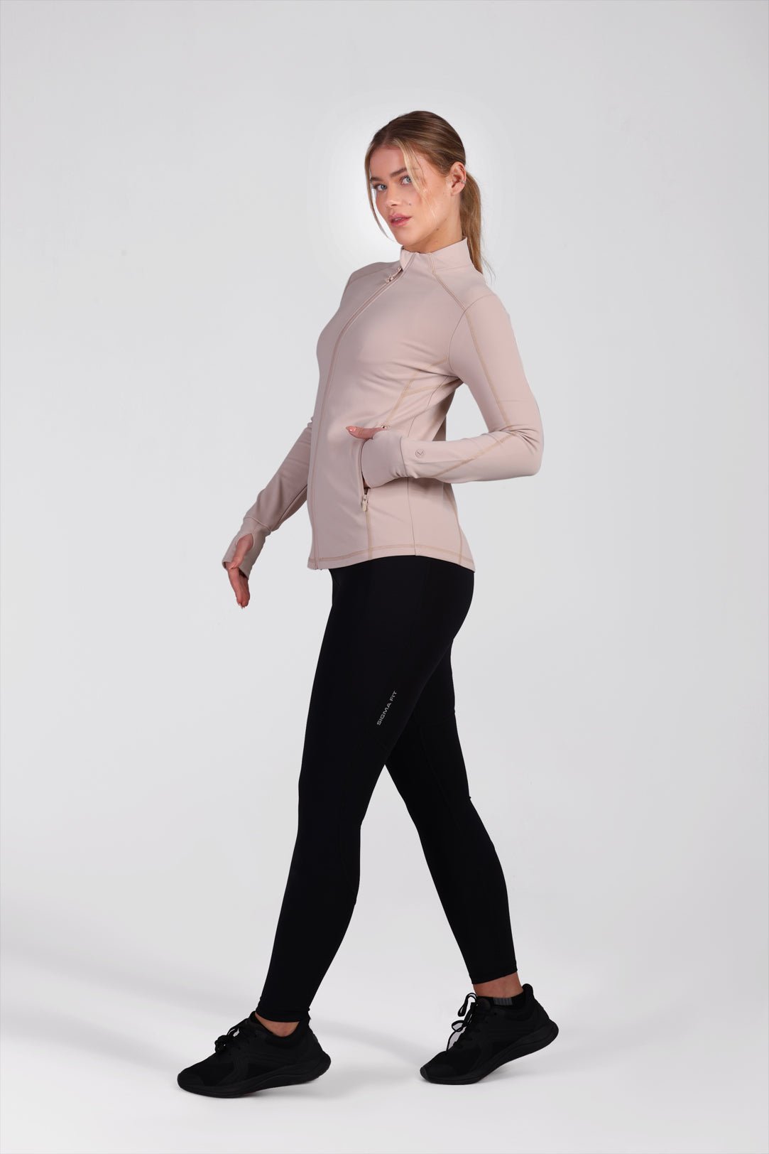 Quick Zip Jacket Beige - Sigma Fit