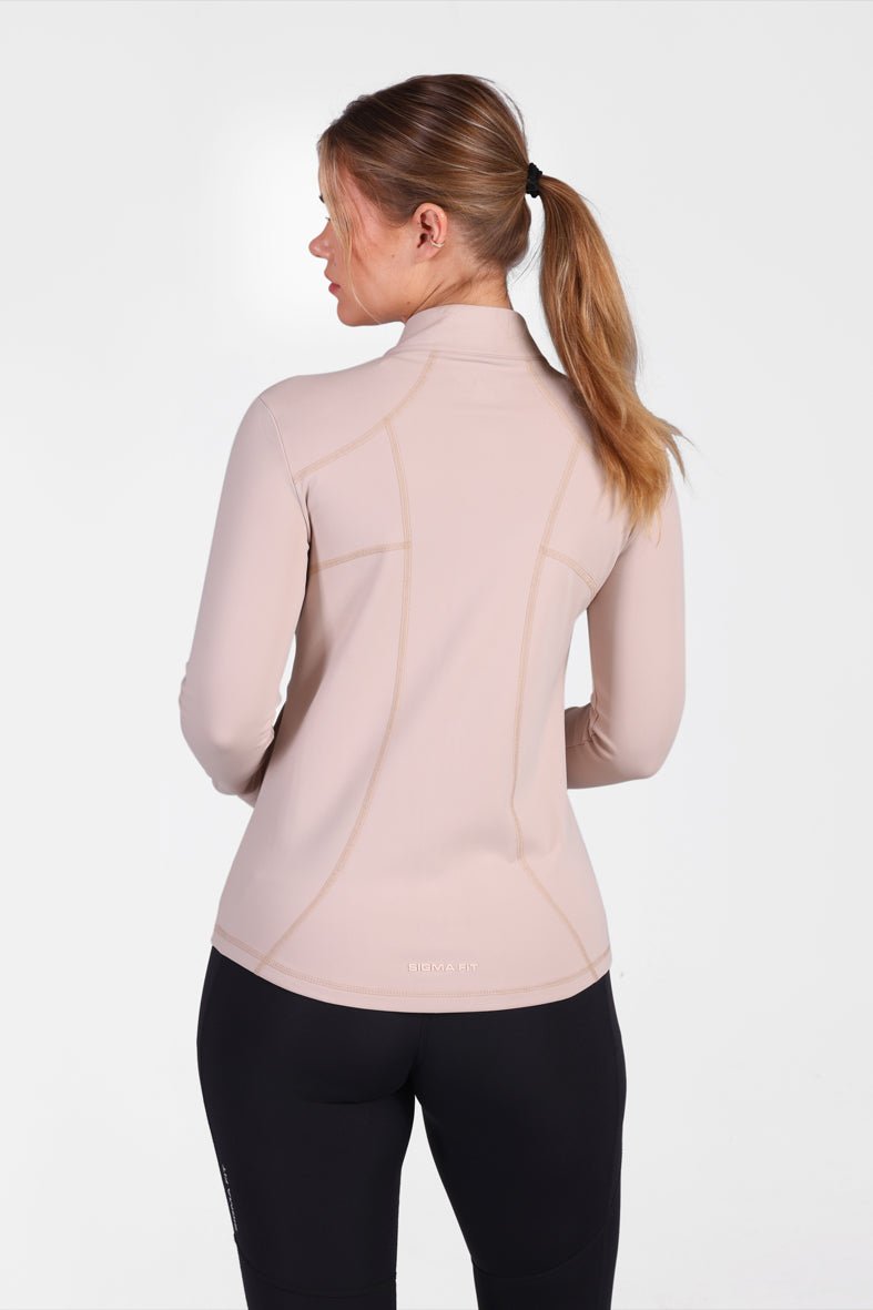 Quick Zip Jacket Beige - Sigma Fit