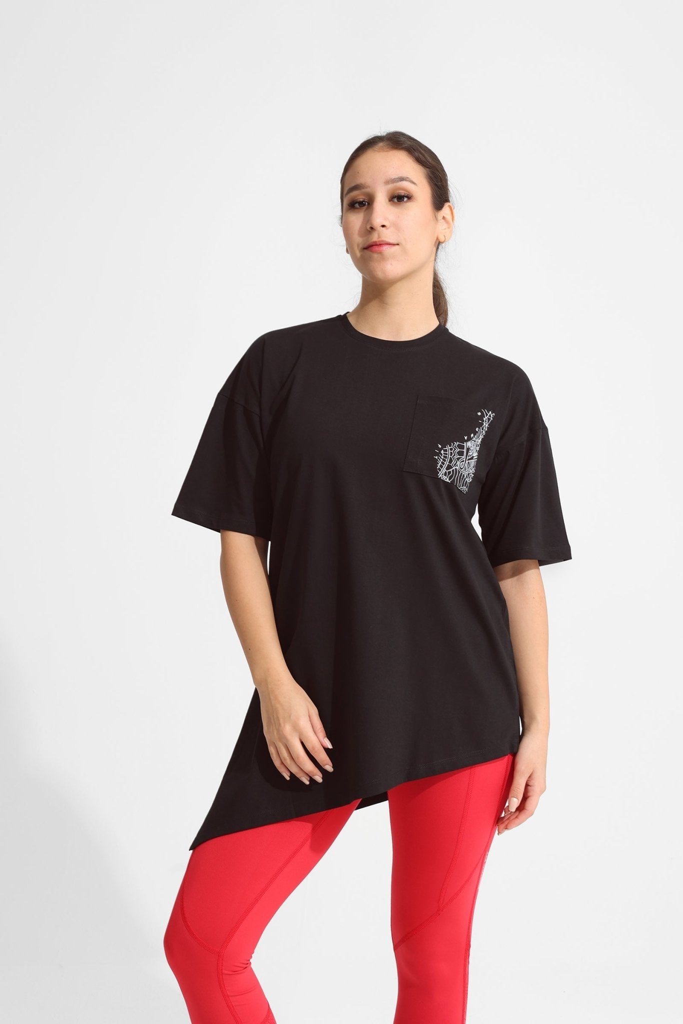 Sigma Fit Oversized Absrtact Tee - Black - Sigma Fit