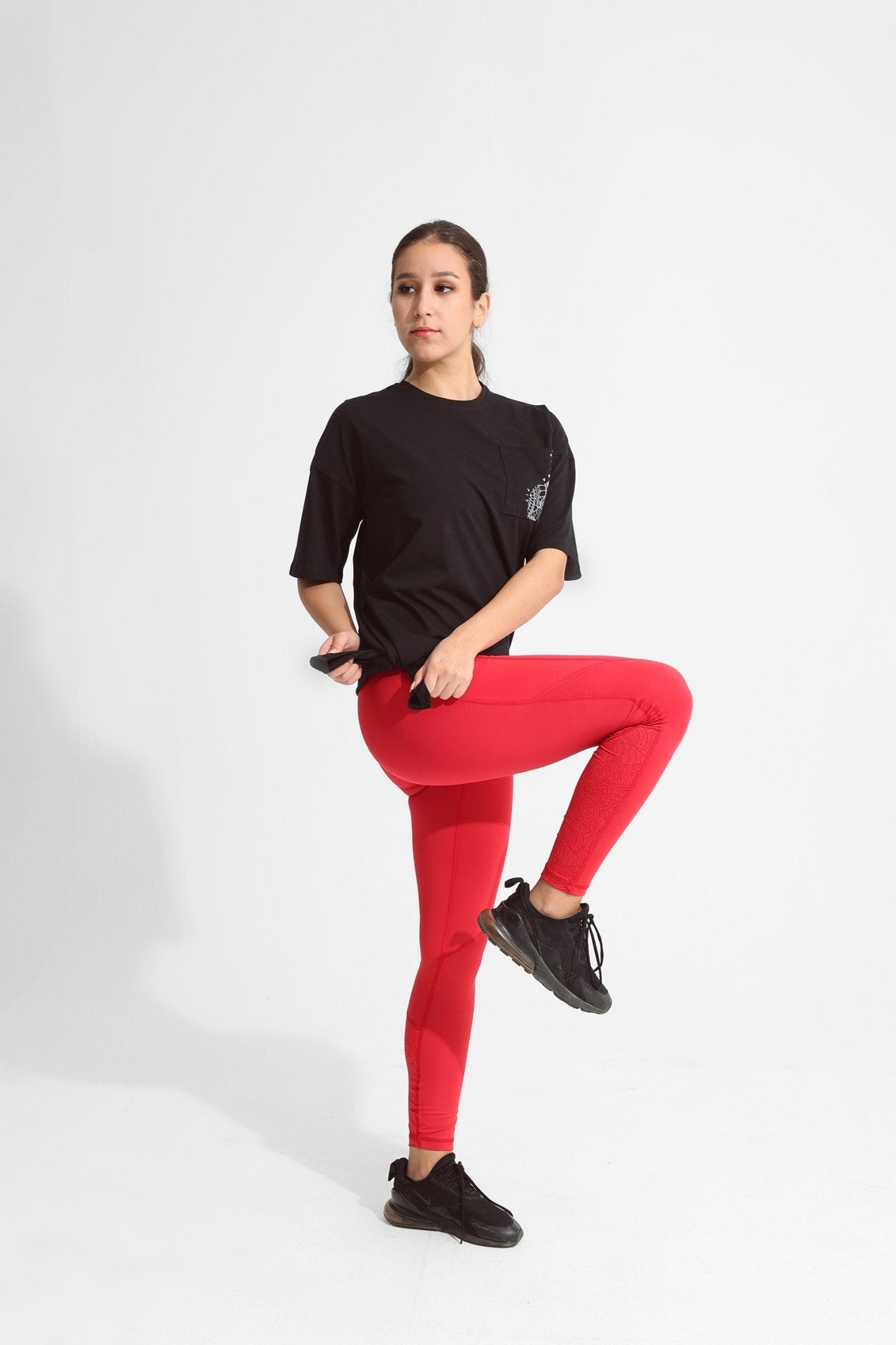 Sigma Fit Oversized Absrtact Tee - Black - Sigma Fit