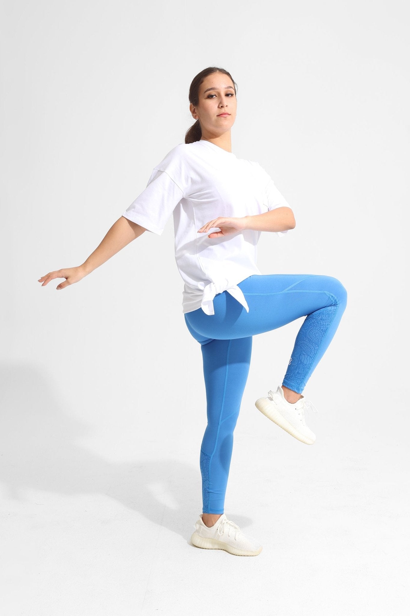 Sigma Fit Oversized Absrtact Tee - White - Sigma Fit