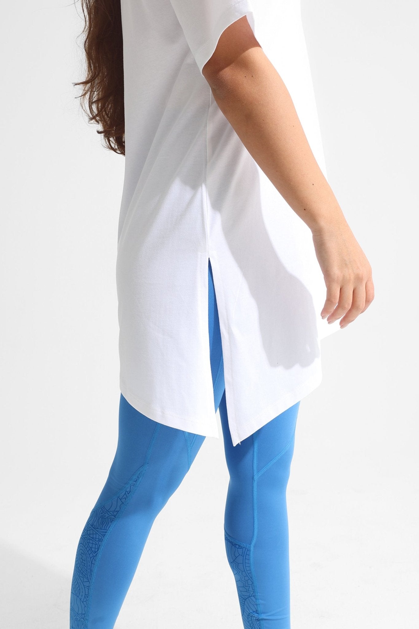 Sigma Fit Oversized Absrtact Tee - White - Sigma Fit