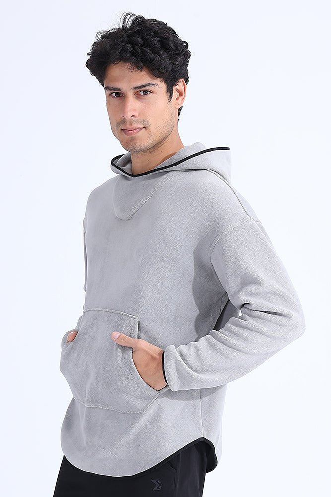 Unsiex Gray Fleece Hoodie - Sigma Fit