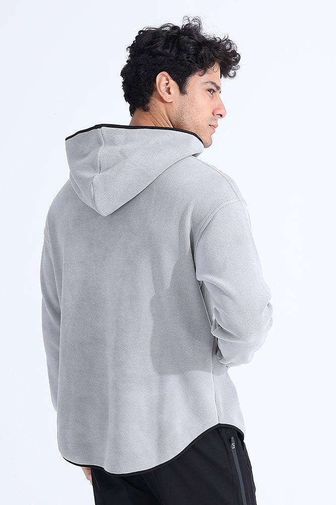 Unsiex Gray Fleece Hoodie - Sigma Fit