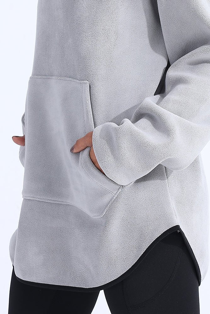 Unsiex Gray Fleece Hoodie - Sigma Fit