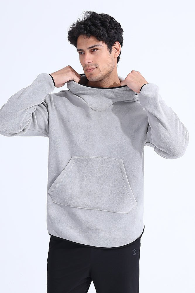 Unsiex Gray Fleece Hoodie - Sigma Fit