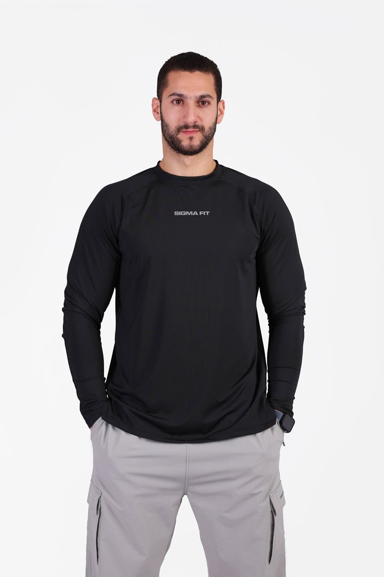 Warm Lock Tee Black - Sigma Fit