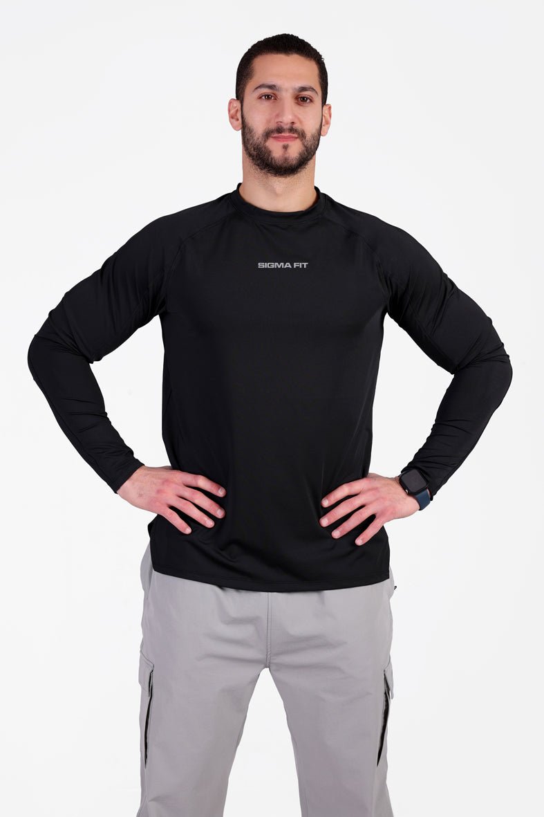 Warm Lock Tee Black - Sigma Fit
