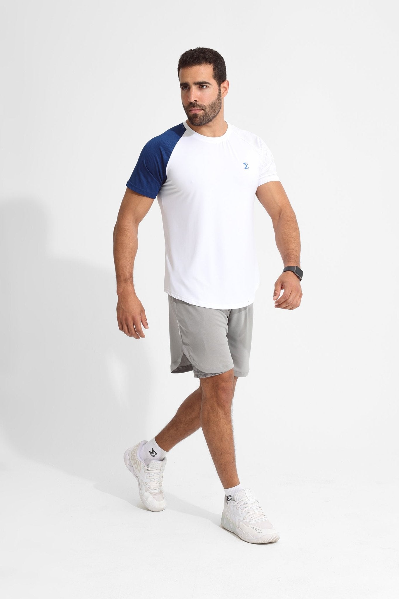 White Basic Raglan Tee - Sigma Fit