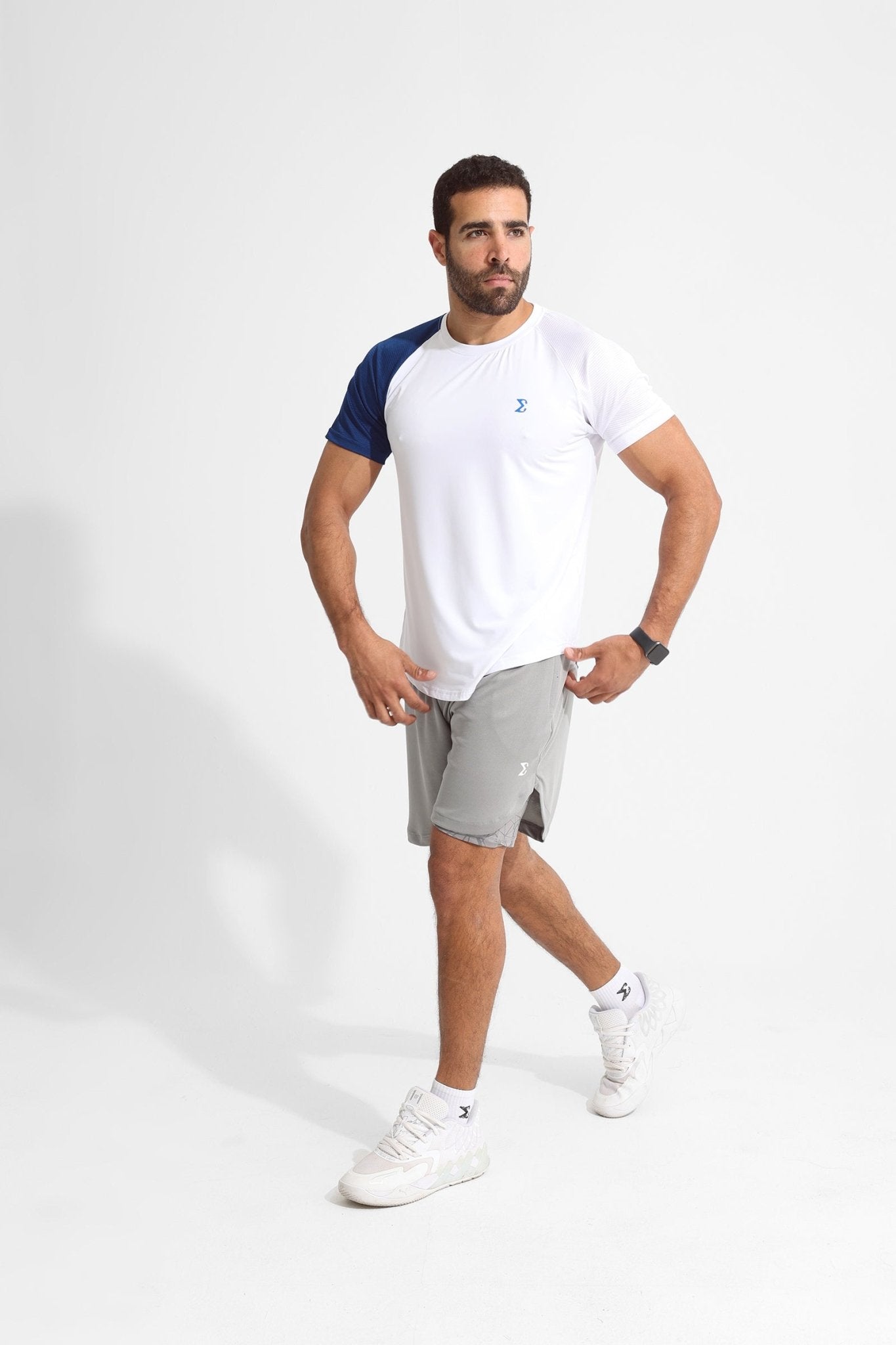 White Basic Raglan Tee - Sigma Fit