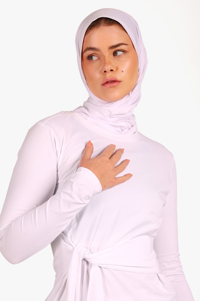 White Easy Wrap Hijab - Sigma Fit