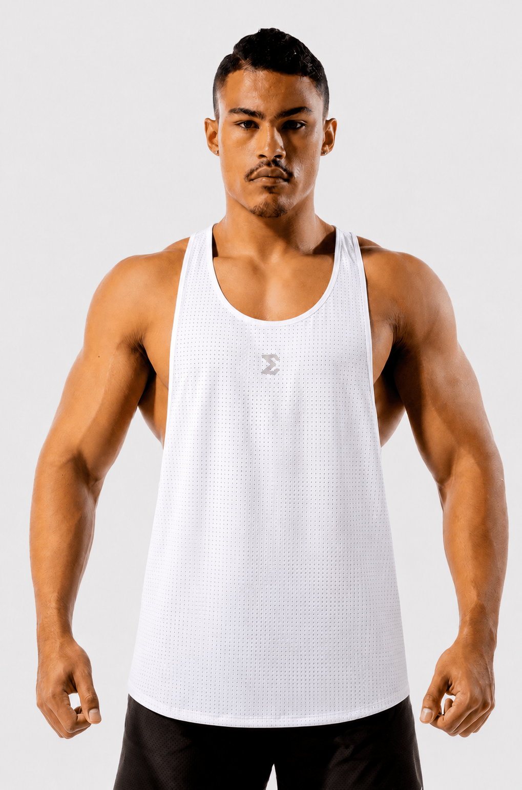 White Gear Tank Top - Sigma Fit