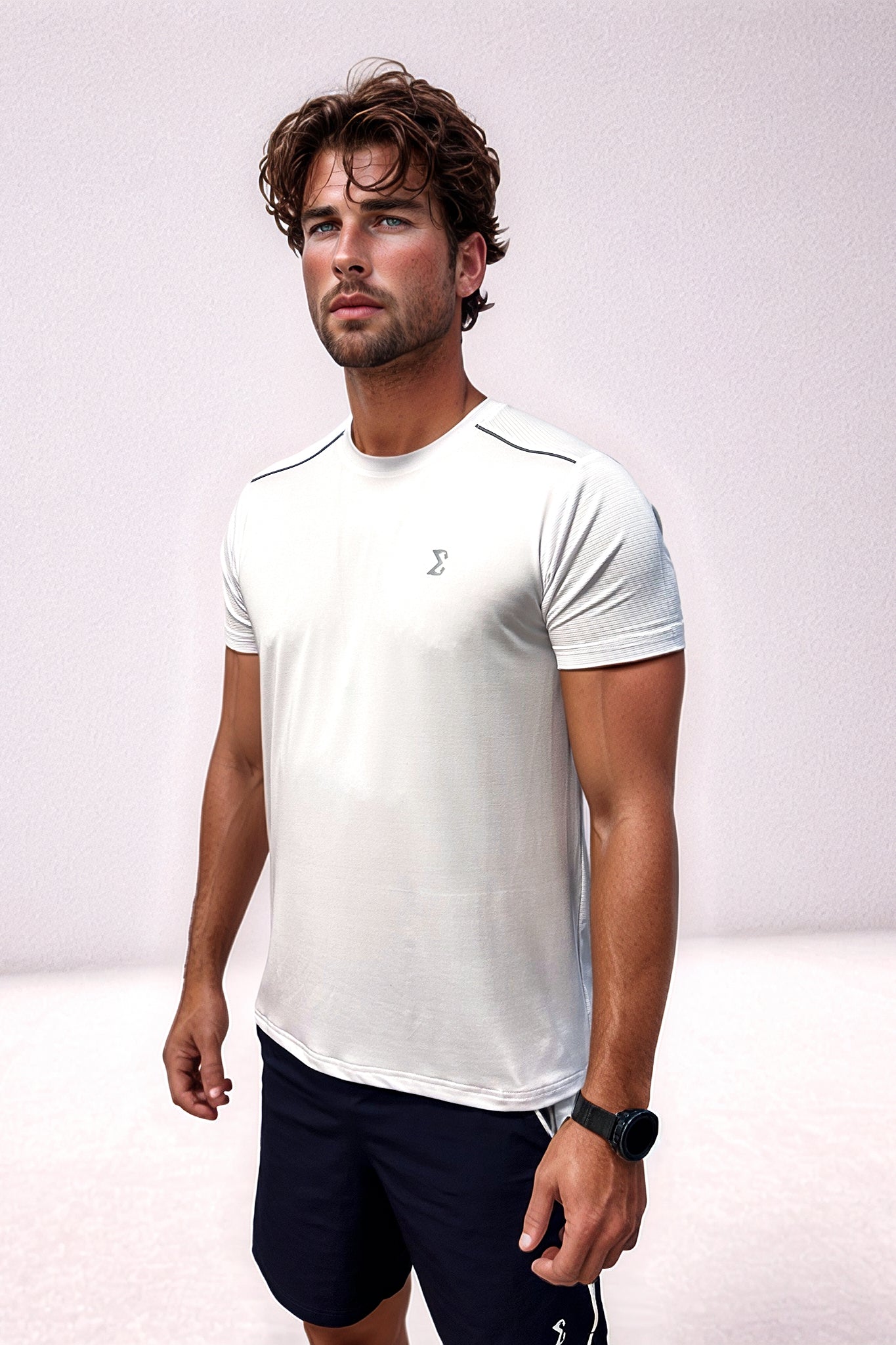White Racket Sports Tee - Sigma Fit