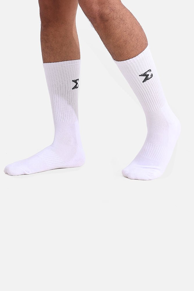 Sigma Crew Socks - White (Pack of 3 Pairs) - Sigma Fit