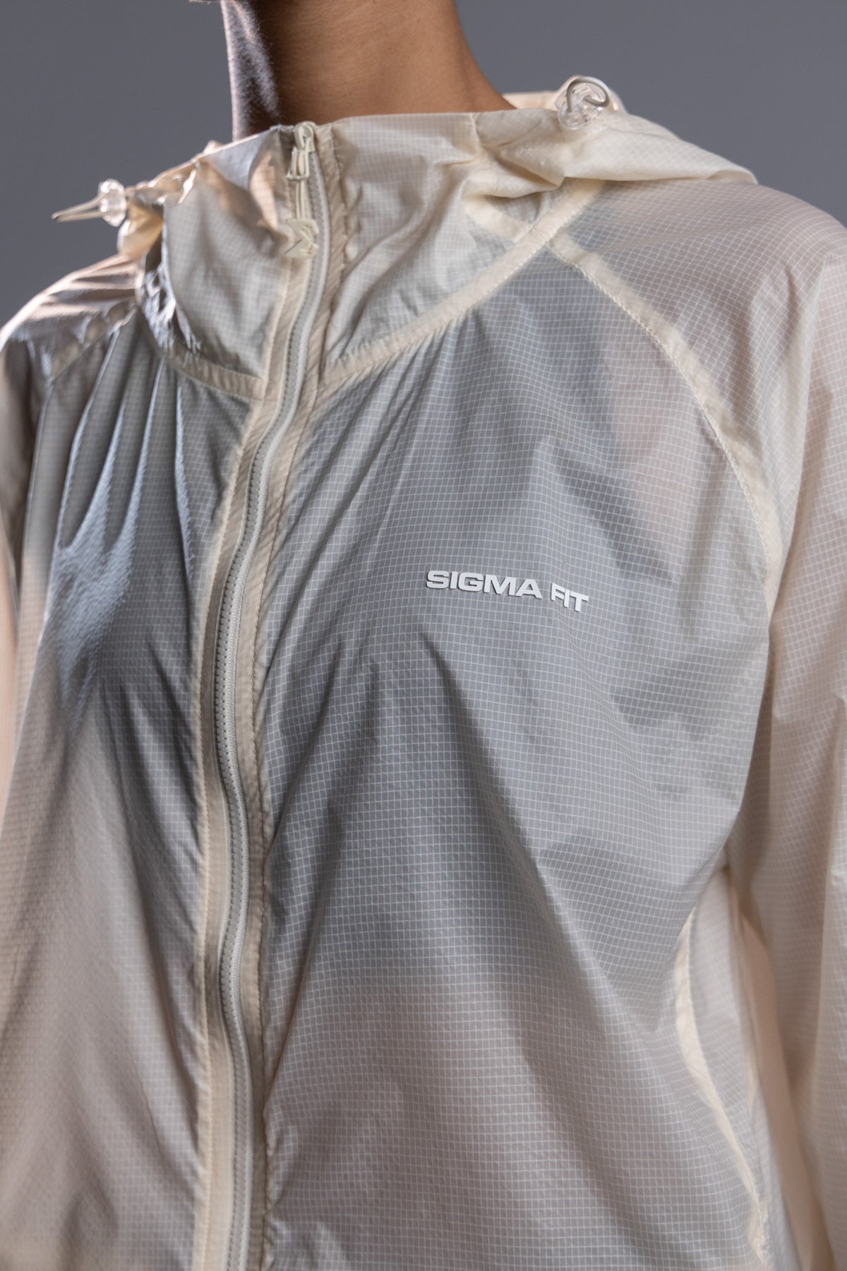 Windbreaker Jacket Off White - Sigma Fit