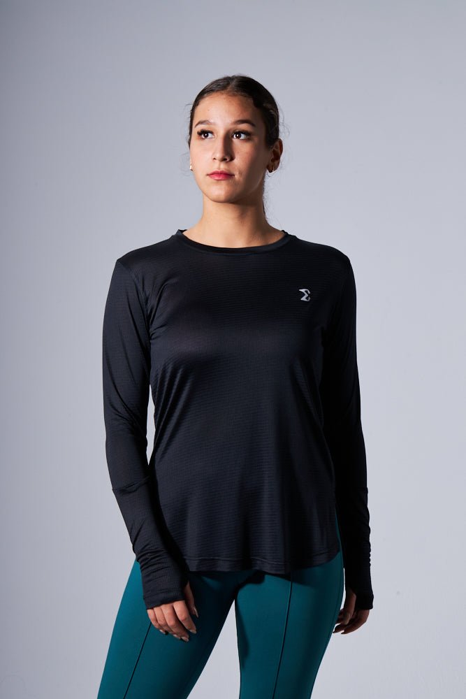 Black Artist Thumb Long Sleeve Tee - Sigma Fit