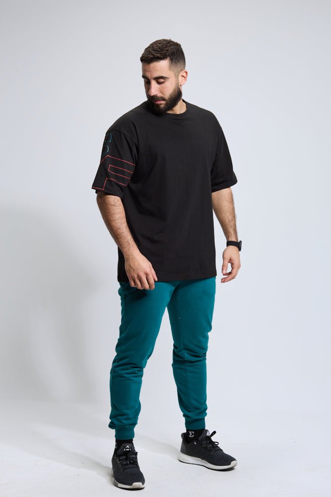 Black Oversized Tee - Sigma Fit