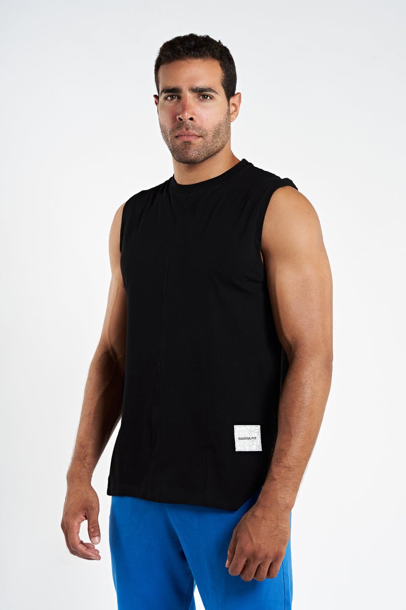 Black Sleeveless Yoga Tank Top - Sigma Fit
