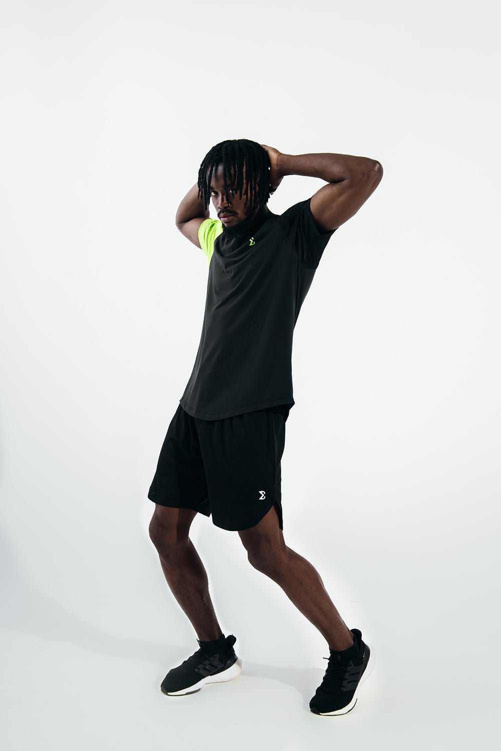 Black x Acid Lime Mishmash T-Shirt - Sigma Fit