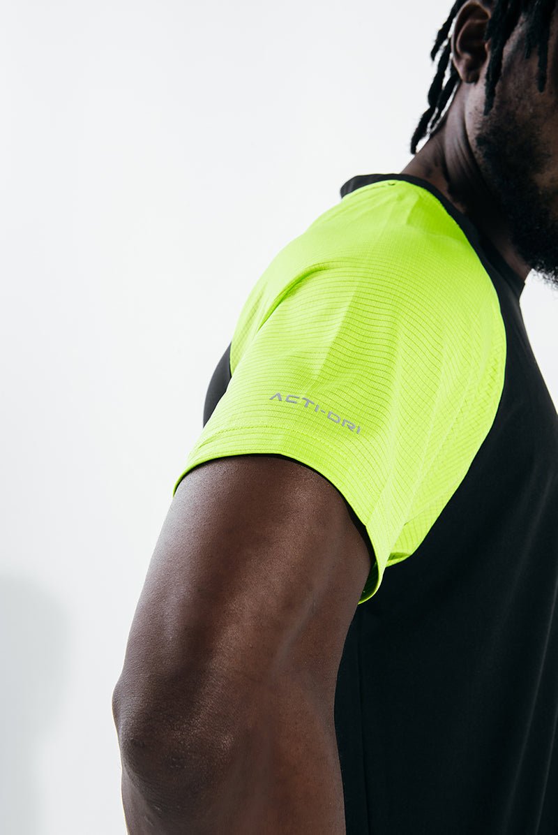 Black x Acid Lime Mishmash T-Shirt - Sigma Fit