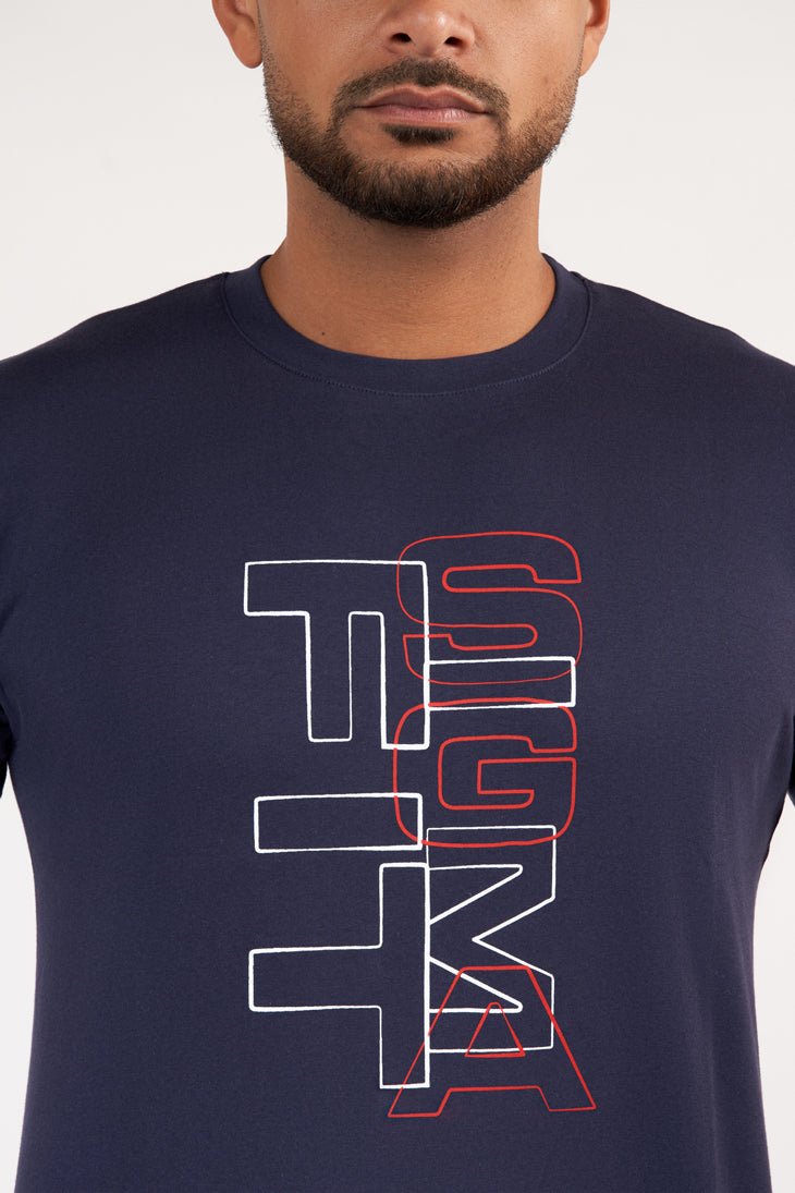 Navy Cotton T-shirt - Sigma Fit