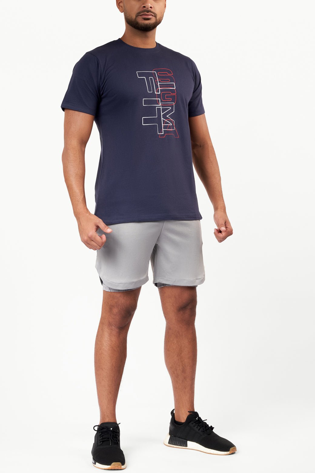 Navy Cotton T-shirt - Sigma Fit