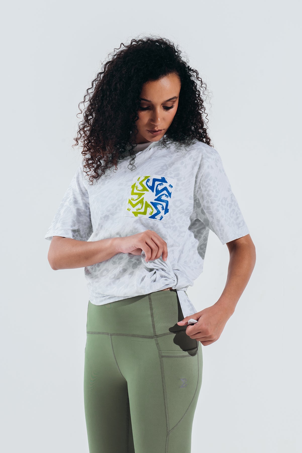Printed White Oversized Short Sleeve - Sigma Fit
