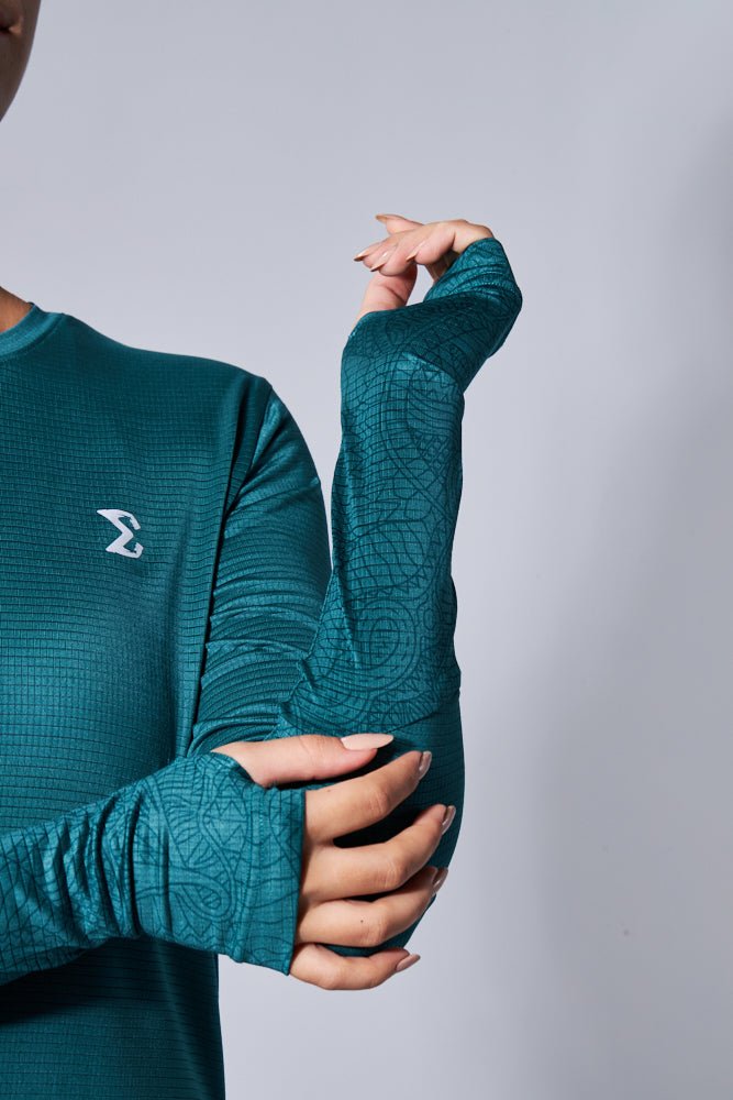 Shaded Spruce Artist Thumb Long Sleeve Tee - Sigma Fit