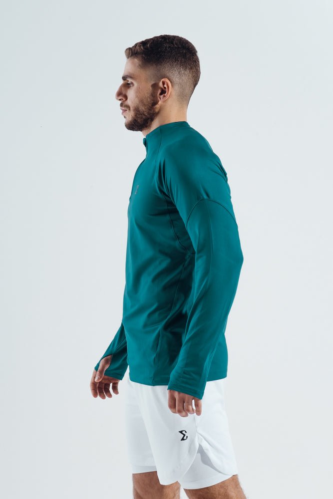 Teal Green Crosswind quarter zipper - Sigma Fit