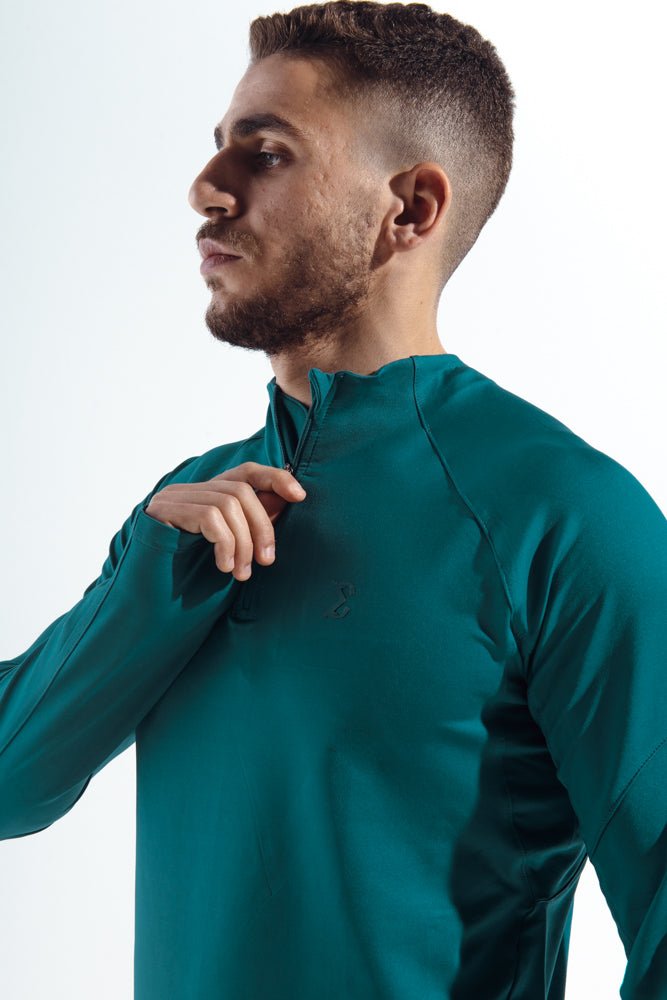 Teal Green Crosswind quarter zipper - Sigma Fit
