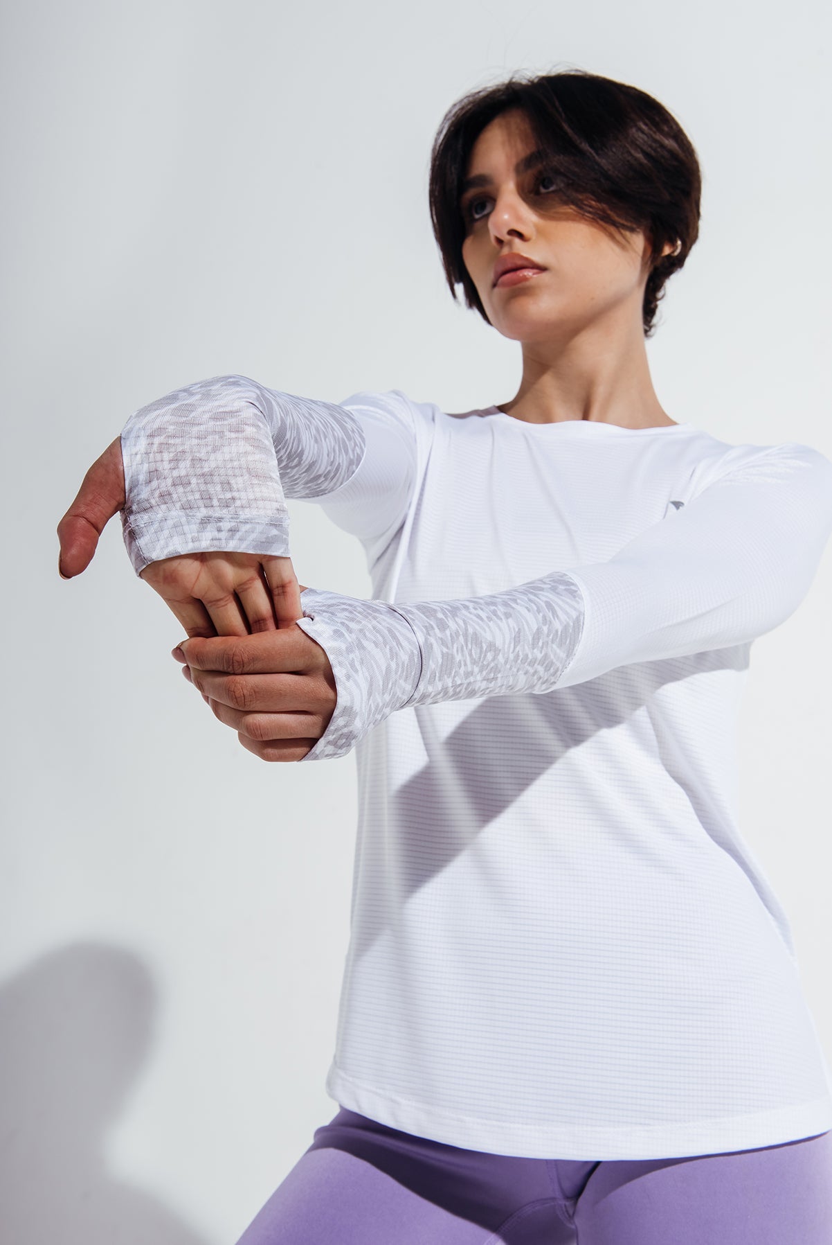 White Basic women long sleeve - Sigma Fit