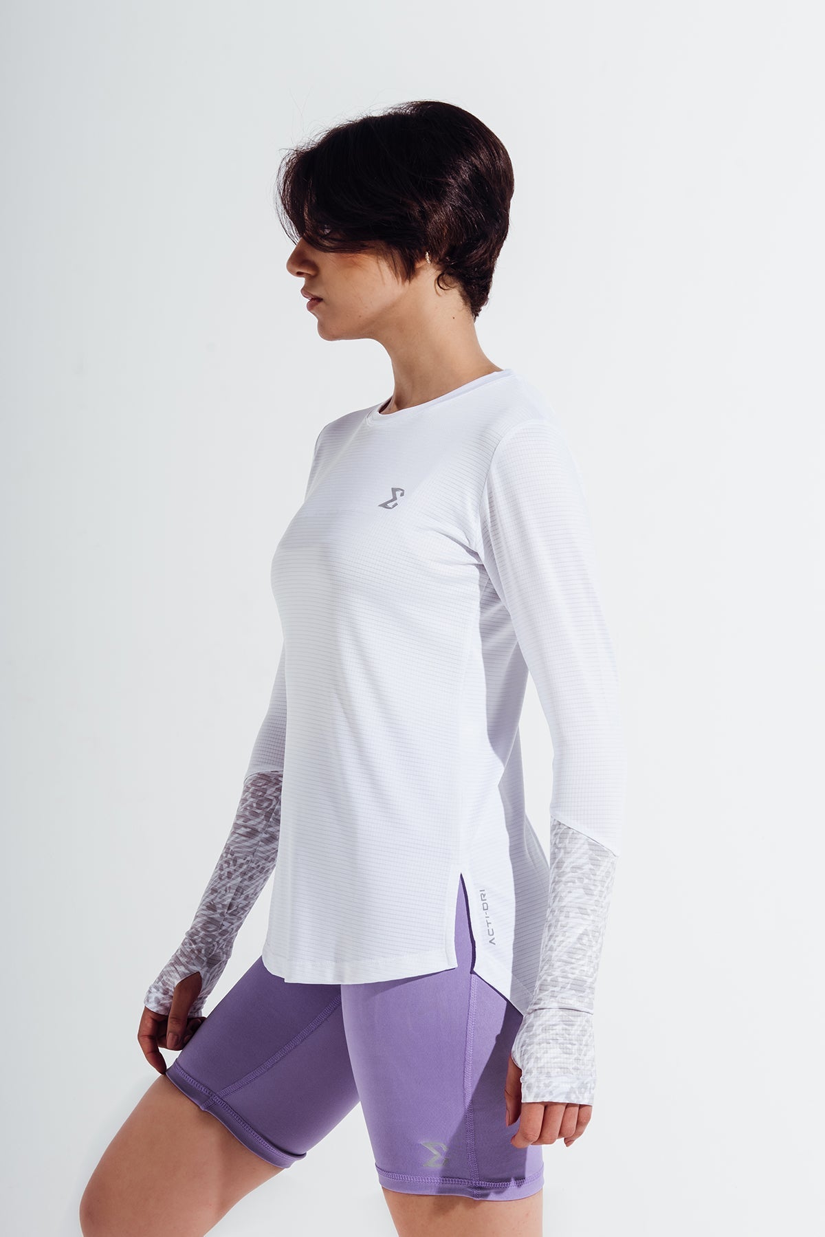 White Basic women long sleeve - Sigma Fit