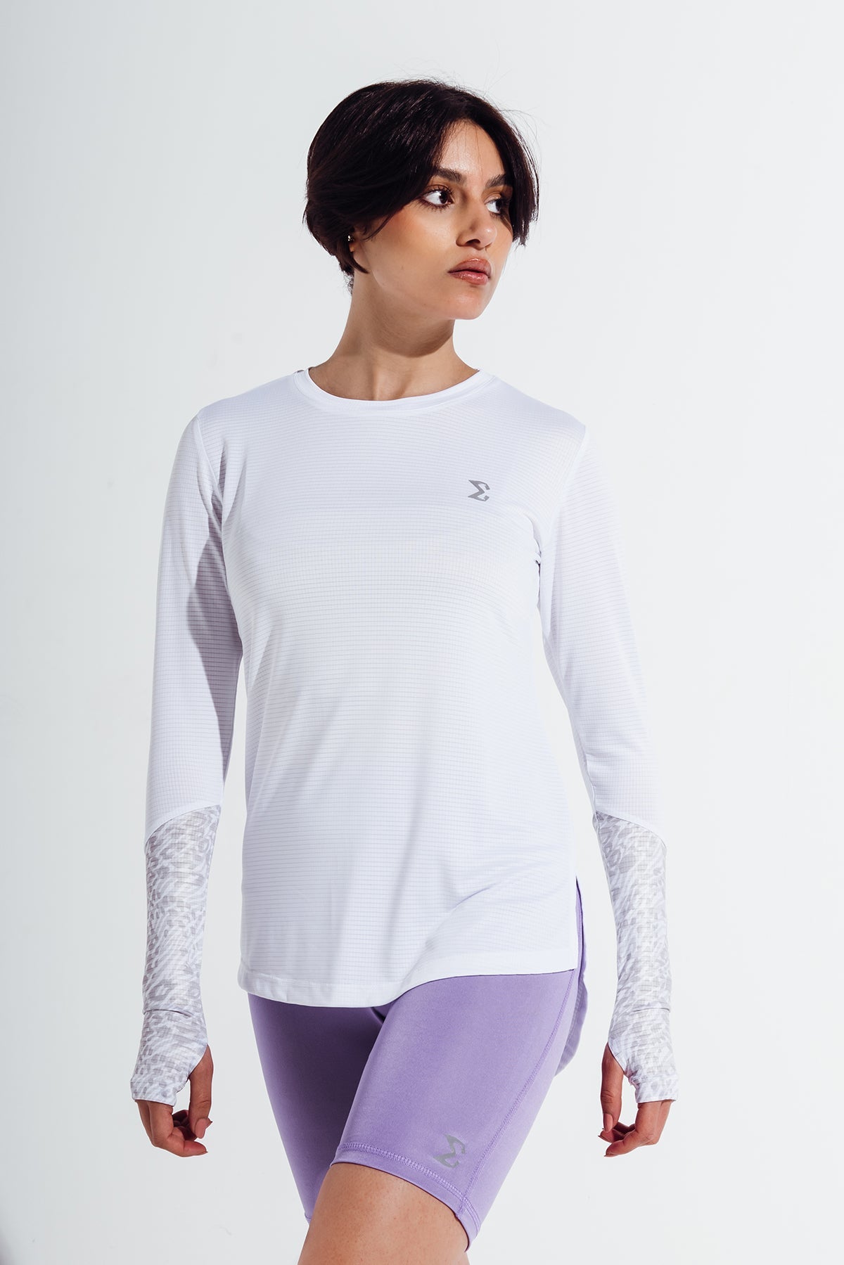 White Basic women long sleeve - Sigma Fit
