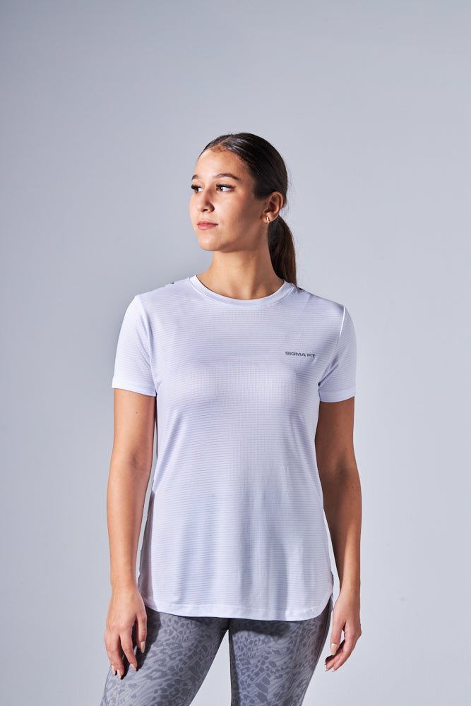 White LiteRun Performance Tee - Sigma Fit