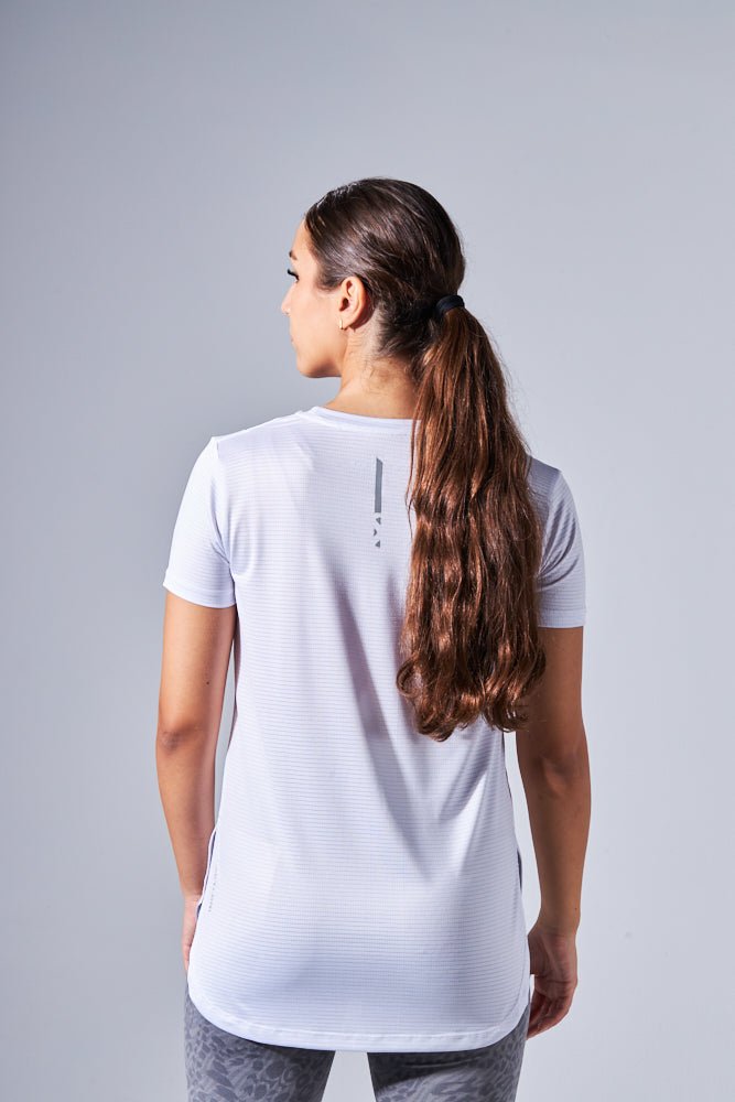 White LiteRun Performance Tee - Sigma Fit