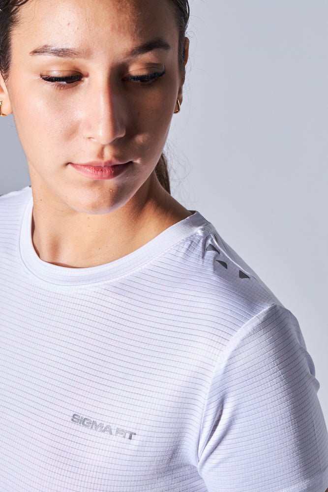 White LiteRun Performance Tee - Sigma Fit